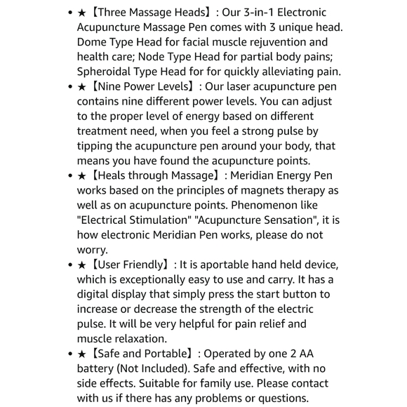 Acupuncture Pen 3-in-1 Electronic Acupuncture Pen Energy Pulse Massage Pen - Picture 8 of 16